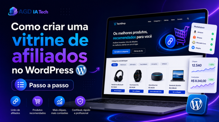 Como criar uma vitrine de afiliados no WordPress passo a passo